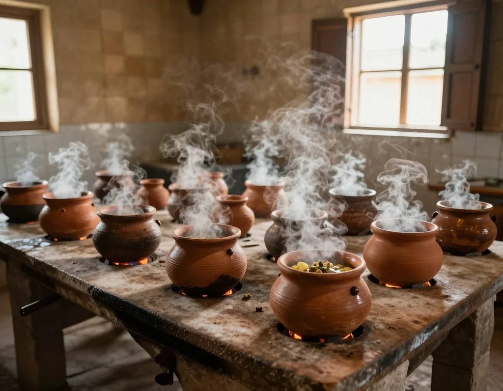 Grupo cocinando recetas regionales en una cocina comunitaria