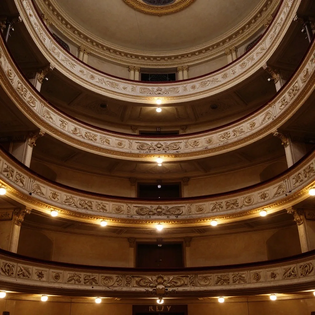 Interior restaurado de teatro histórico